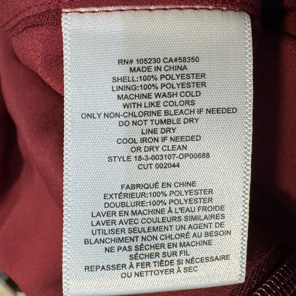 36. JOIE NWT $348 Mairead Tie Waist Crop Culotte Jumpsuit in Garnet Size 4 - Picture 10 of 11